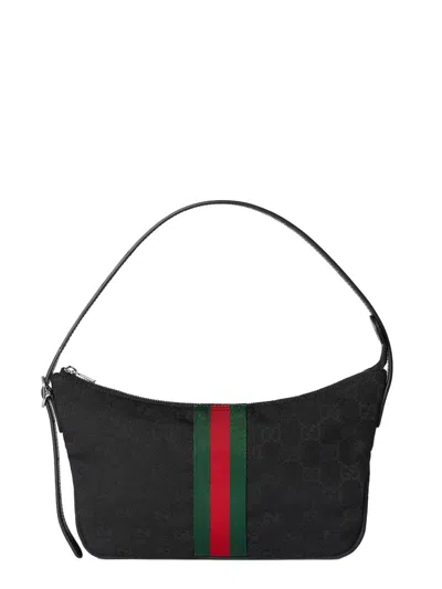 Gucci Bezel Unisex Handbag, Crossbody Style In Black