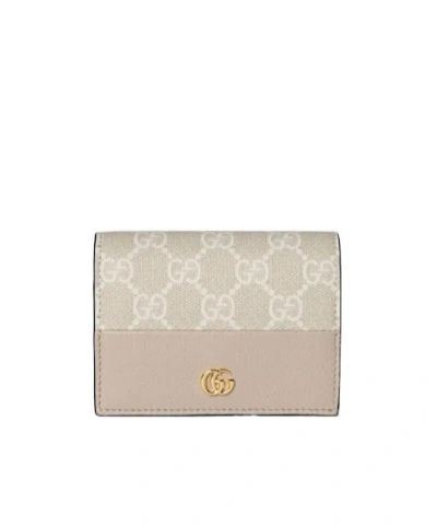 Gucci Bi-color Gg Marmont Small Wallet In Multi