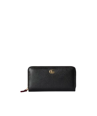 Gucci Bi-color Gg Marmont Zip Around Wallet