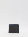 Gucci Blue Interior Gg Coin Wallet In Black