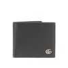 Gucci Bi-fold Wallet With Gg Detail In Gray
