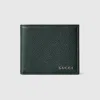 Gucci Bi-fold Wallet With  Logo In Green