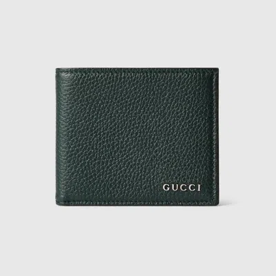 Gucci Bi-fold Wallet With  Logo In Green