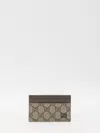 Gucci Men Gg Supreme Fabric Card Holder In Multi
