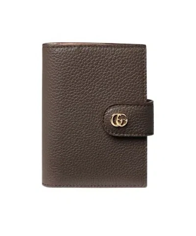 Gucci Bi-color Gg Marmont Card Case In Orange