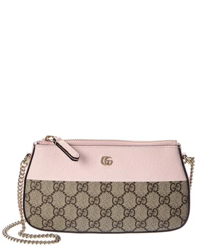 GUCCI GUCCI BICOLOR GG MARMONT MINI GG SUPREME CANVAS & LEATHER CROSSBODY