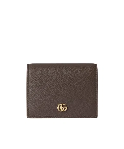 Gucci Bi-color Gg Marmont Small Wallet In Pattern