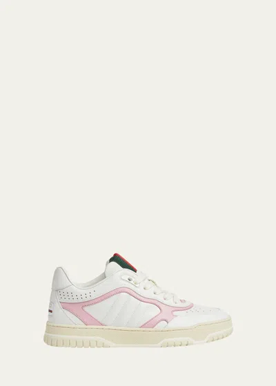 GUCCI BICOLOR WEB LOW-TOP SNEAKERS