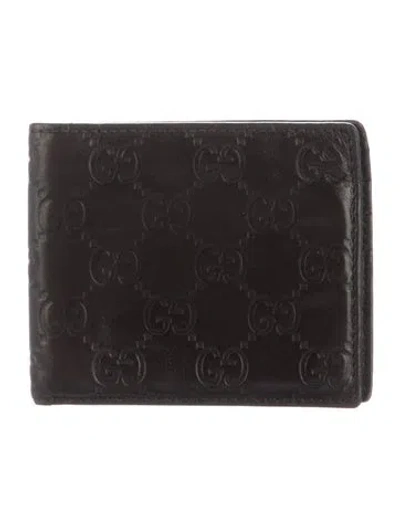 Pre-owned Gucci Bifold Gg Embossed Bifold Wallet In Brown