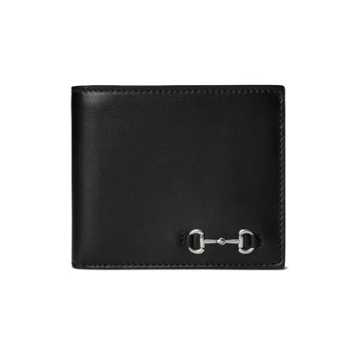 Gucci Bi-fold Wallet With Clamp In Black