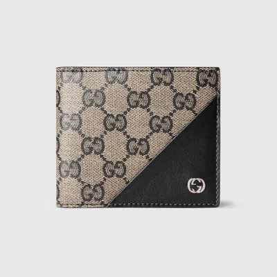 Gucci Bi-fold Wallet With Interlocking G In Neutral