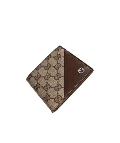 Gucci Bi-fold Wallet With Interlocking G In Brown