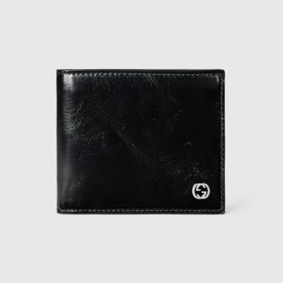 Gucci Bi-fold Wallet With Interlocking G In Black