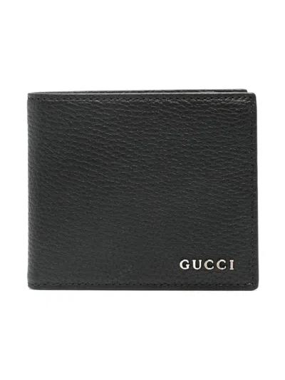 Gucci Bifold Wallet With Logo In Black