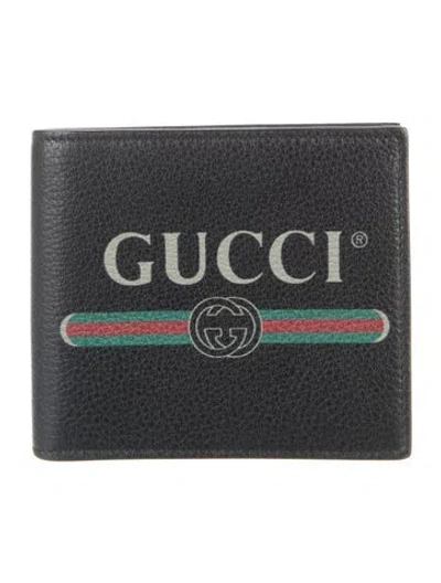 Pre-owned Gucci Bifold Web Accent Bifold Wallet In Black