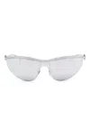 Gucci Wraparound-frame Sunglasses In Silber