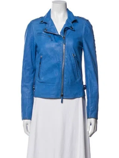 Pre-owned Gucci Biker Jacket In Blue