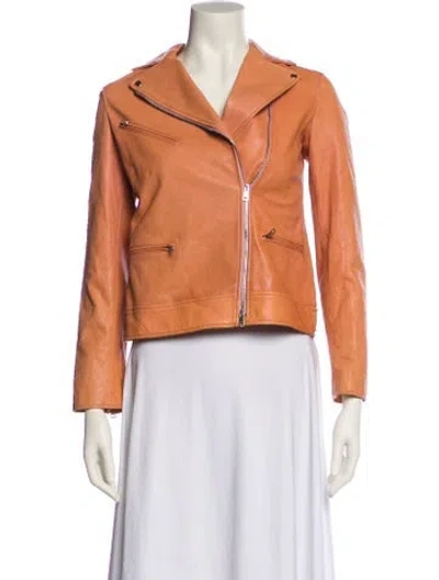 Pre-owned Gucci Biker Jacket In Brown