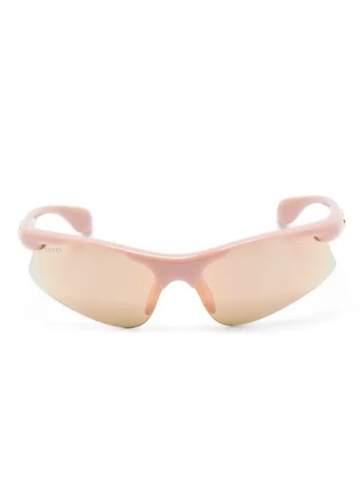 Gucci Biker Style-frame Sunglasses In Pink