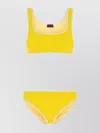Gucci Bikini Scoop Neckline Stretch Nylon In Yellow