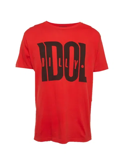 Pre-owned Gucci Billy Idol Printed Oversized T-shirt In Red