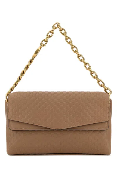 Gucci Biscuit Leather Medium Shoulder Bag Glovnattanglnt Borse A Mano In Brown