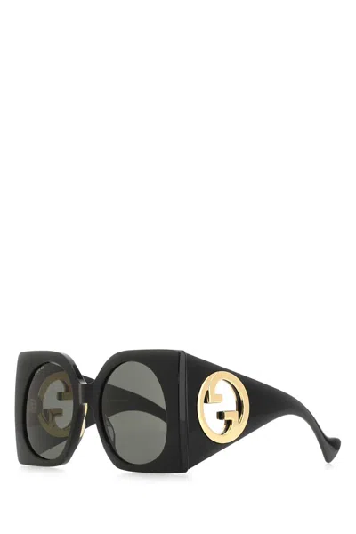 Gucci Black Acetate Sunglasses In Orange
