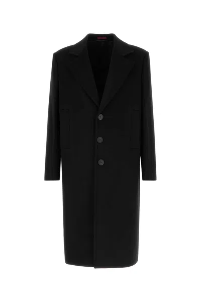 Gucci Wool Blend Coat In Black