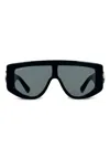 Gucci Rectangular Shape Sunglasses In Black