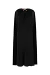Gucci Black Acetate Blend Fabric Evening Dress In Black