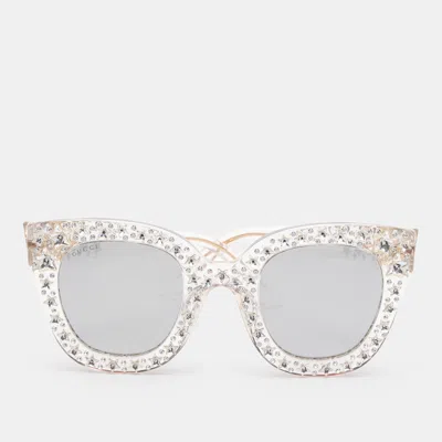 Pre-owned Gucci Black Acetate Gg0116s 001 Sparkling Star Sunglasses