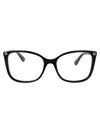 Gucci Black Acetate Optical Glasses In Black