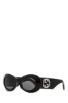 Gucci Black-black-grey Acetate Sunglasses