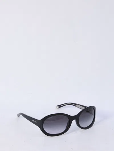 Gucci Black Acetate Sunglasses In Blue