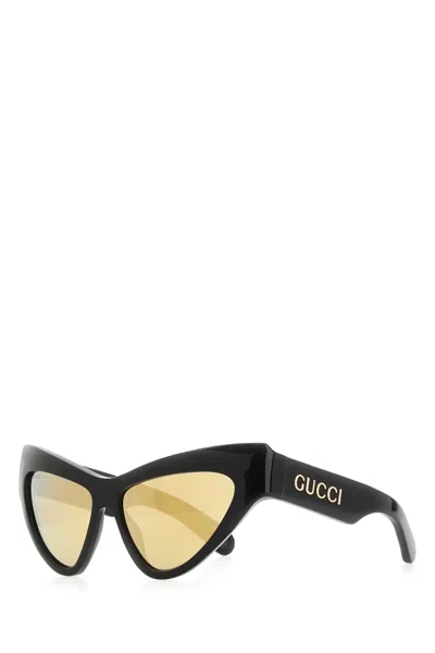 Gucci Black Acetate Sunglasses In Purple