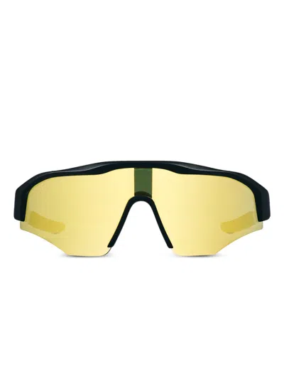Gucci Black Acetate Sunglasses In Orange