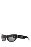 Gucci Men Black Acetate Sunglasses In Black
