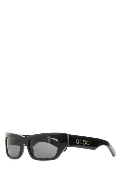 GUCCI BLACK ACETATE SUNGLASSES