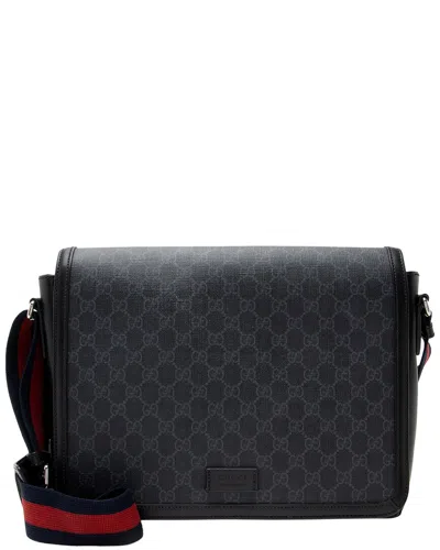 Gucci Black & Grey Coated Canvas