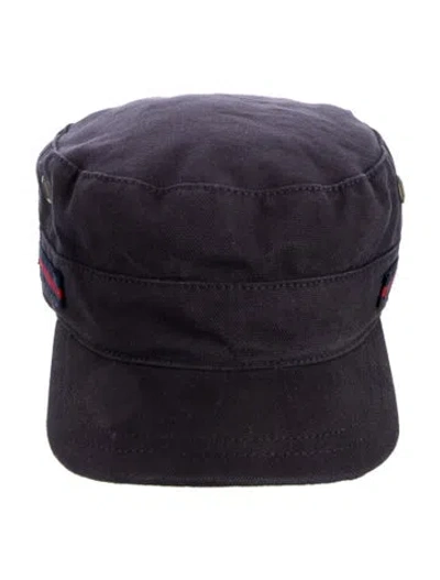 Pre-owned Gucci Black And Red Patterned Hat With Velcro Closure In Multi