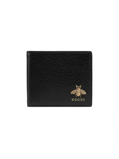 Gucci Black Animalier Leather Wallet