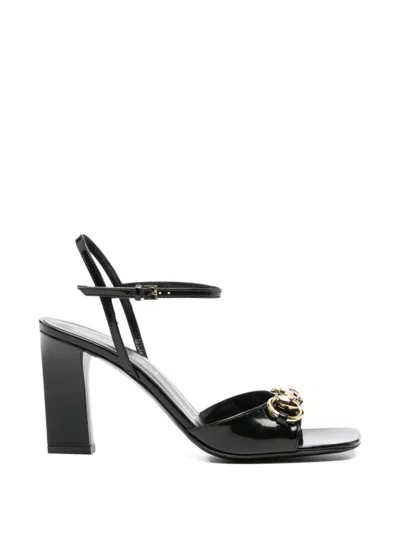 Gucci Black Ankle Strap Heels