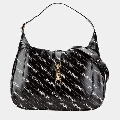 Pre-owned Gucci Black Balenciaga The Hacker Project Medium Calfskin Jackie 1961 Crossbody