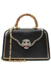 Gucci Black Leather Bamboo Thiara Medium Satchel (authentic Pre-loved) In Black