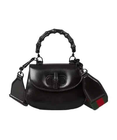 Gucci Black Bamboo Mini Handbag
