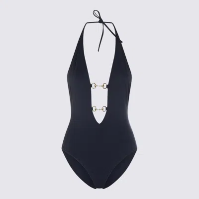 Gucci Black Beachwear In Blue