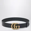 Gucci Black Belt With Double G Buckle Men In Black