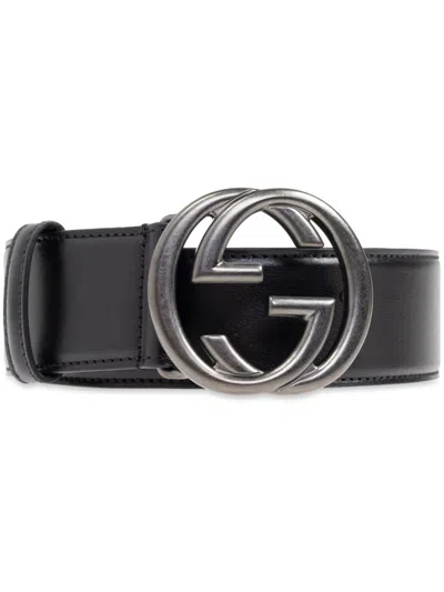 Gucci Interlocking G Belt In Schwarz