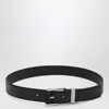 Gucci Black Belt With Gg Pattern And Square Buckle Men