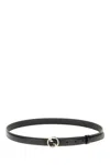 Gucci Black Belt With Iconic Logo Buckle In Black